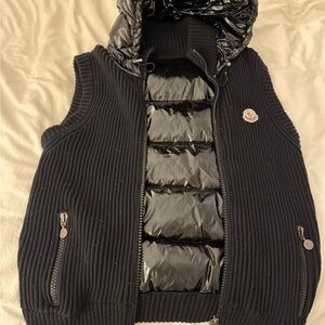 Moncler Shiny Black Puffer Vest